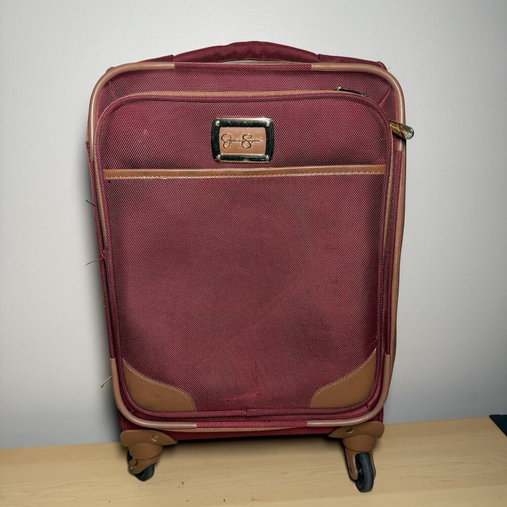 Jessica Simpson Red Kinsey 2 Piece Travel Suitcase Luggage Set Carry on 20” - Picture 5 of 10
